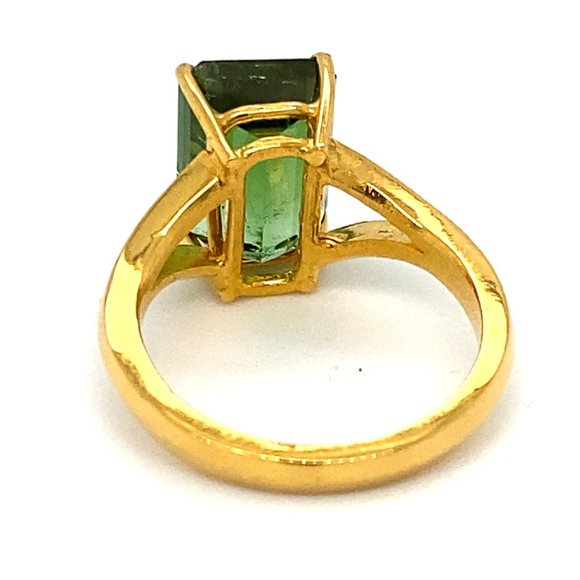 GIA Certified Tourmaline 5.15ct Solid 22K Gold Rng - Picture 5 of 8